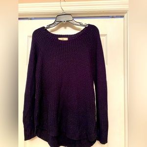 Navy soft, scooped neck sweater. Never worn